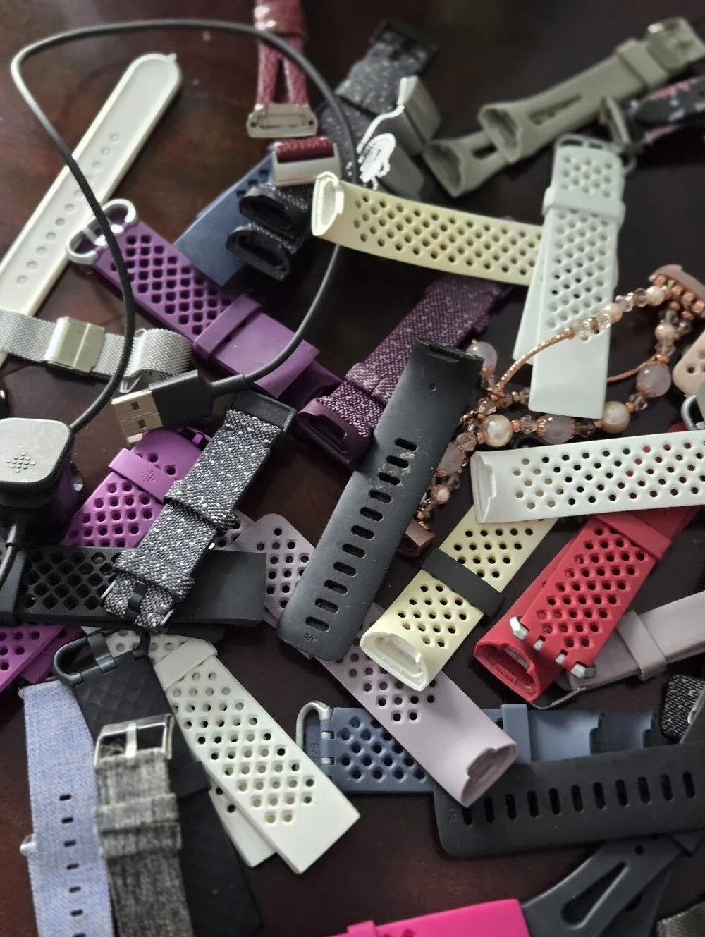 Fitbit 3 or 4 , Replacement Wristbands Assorted Pink, Black, White & Purple